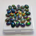 33 pcs of  Ethiopian Black Smoked Opal Mix Shape | 25.7Cts | 6mm to 10mm size