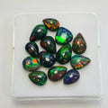 13 pcs of  Ethiopian Black Smoked Opal Pear Shape | 24.1Cts | 10mm to 12mm size