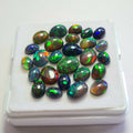 26 pcs of  Ethiopian Black Smoked Opal Mix Shape | 19.7Cts | 7mm to 10mm size
