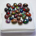 29 pcs of  Ethiopian Black Smoked Opal Mix Shape | 22.8Cts | 5mm to 11mm size