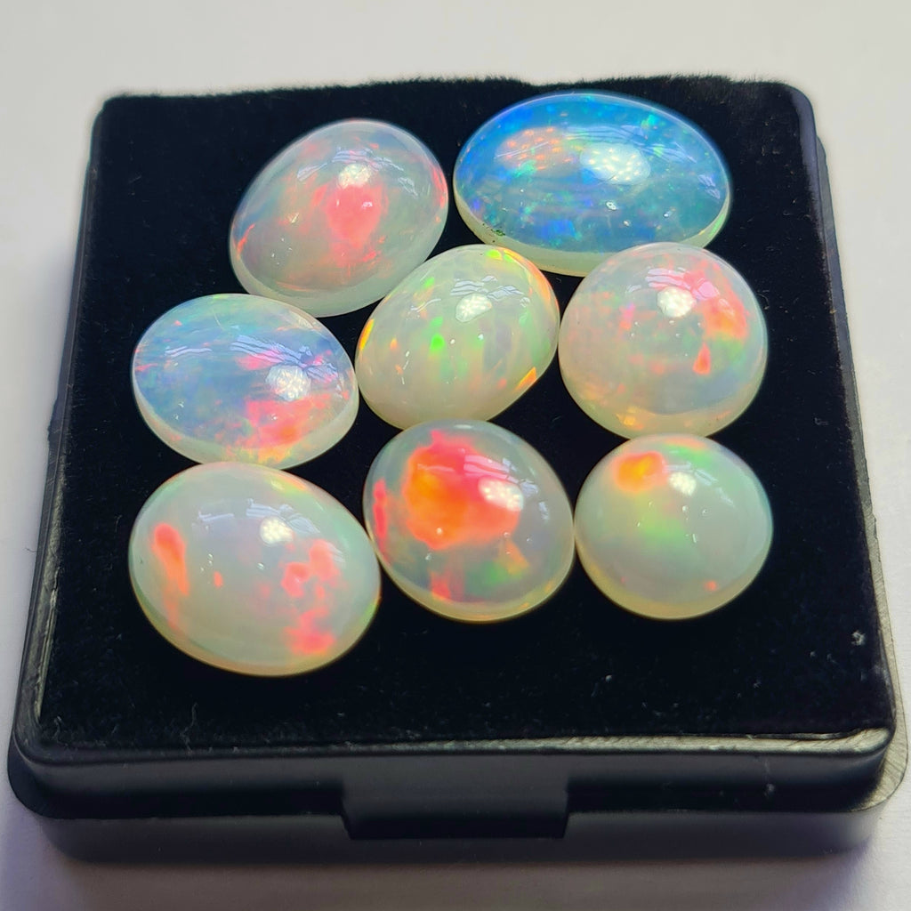 8 pcs of Natural Opal Mix | 19.6Cts | 9mm to 14mm sizes
