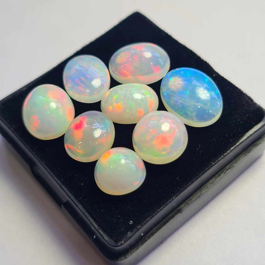 8 pcs of Natural Opal Mix | 19.6Cts | 9mm to 14mm sizes