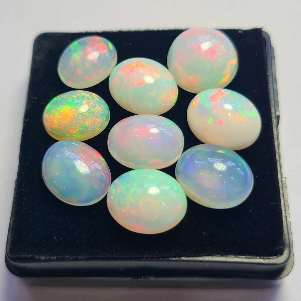 9 pcs of Natural Opal Oval Shape | 20.3Cts | 10mm to 11mm sizes