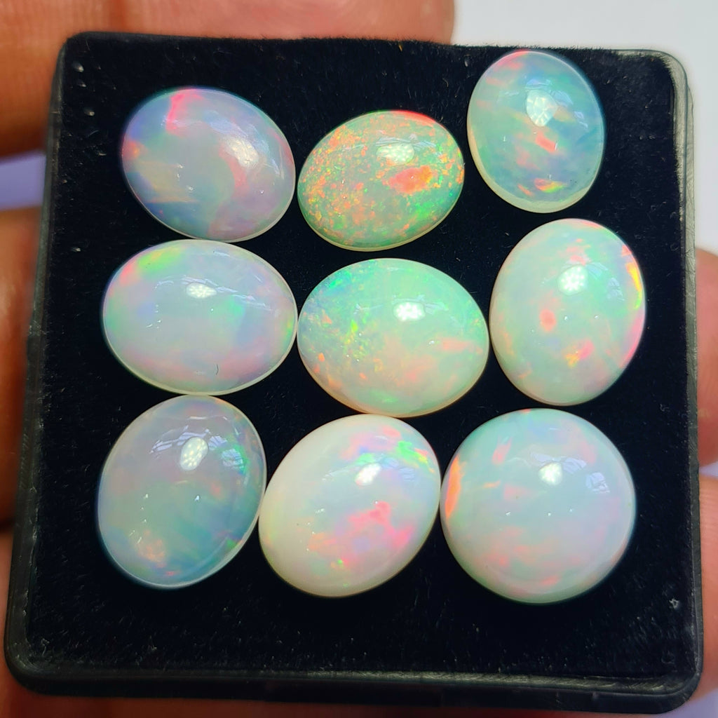 9 pcs of Natural Opal Oval Shape | 20.3Cts | 10mm to 11mm sizes