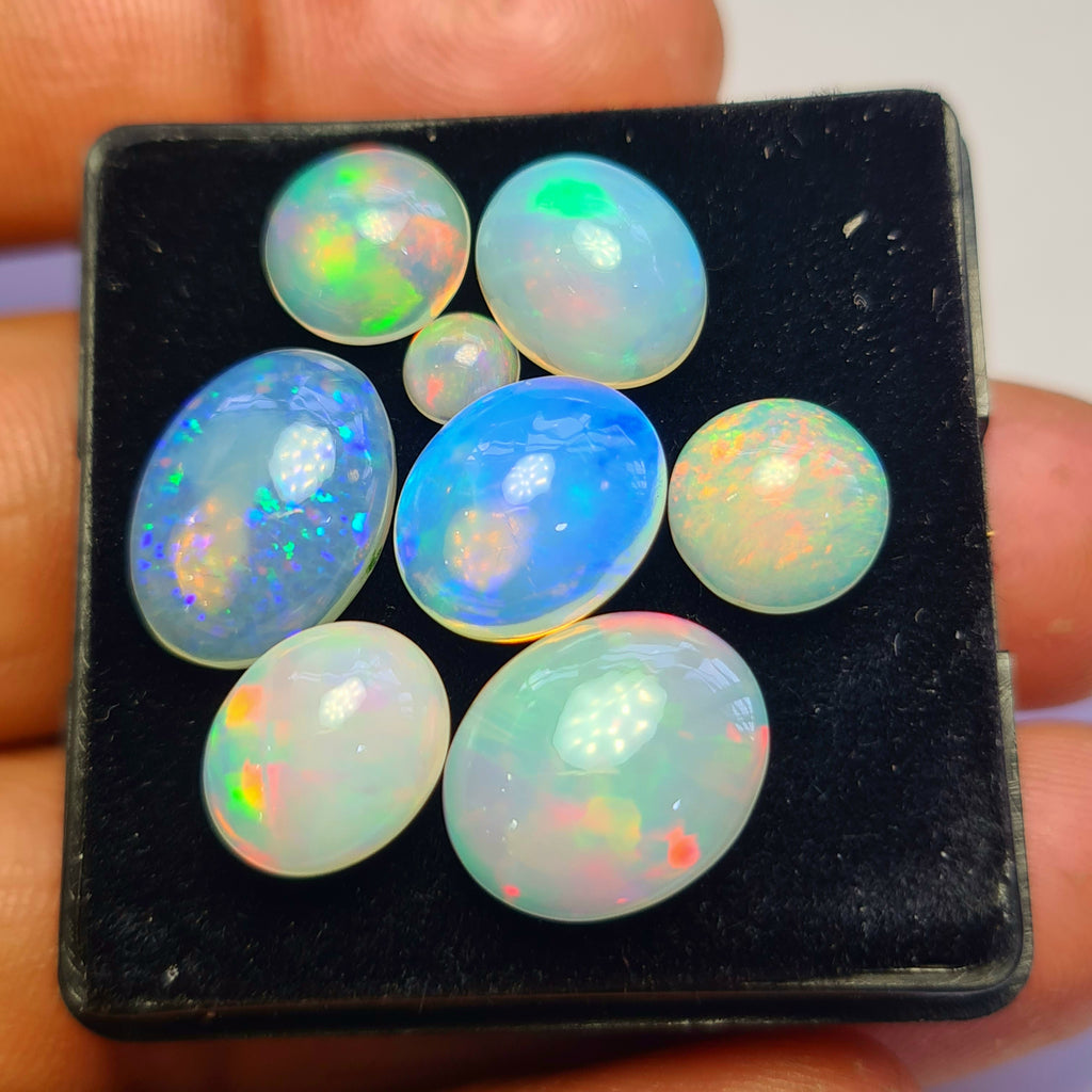 8 pcs of Natural Opal Mix Shape | 17Cts | 5mm to 14mm sizes