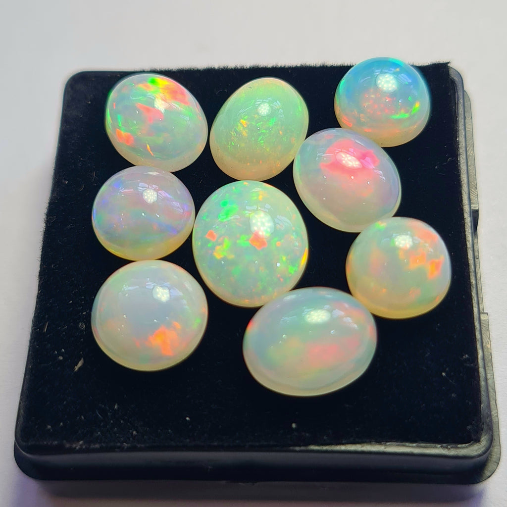 9 pcs of Natural Opal Mix Shape | 19.8Cts | 9mm to 12mm sizes