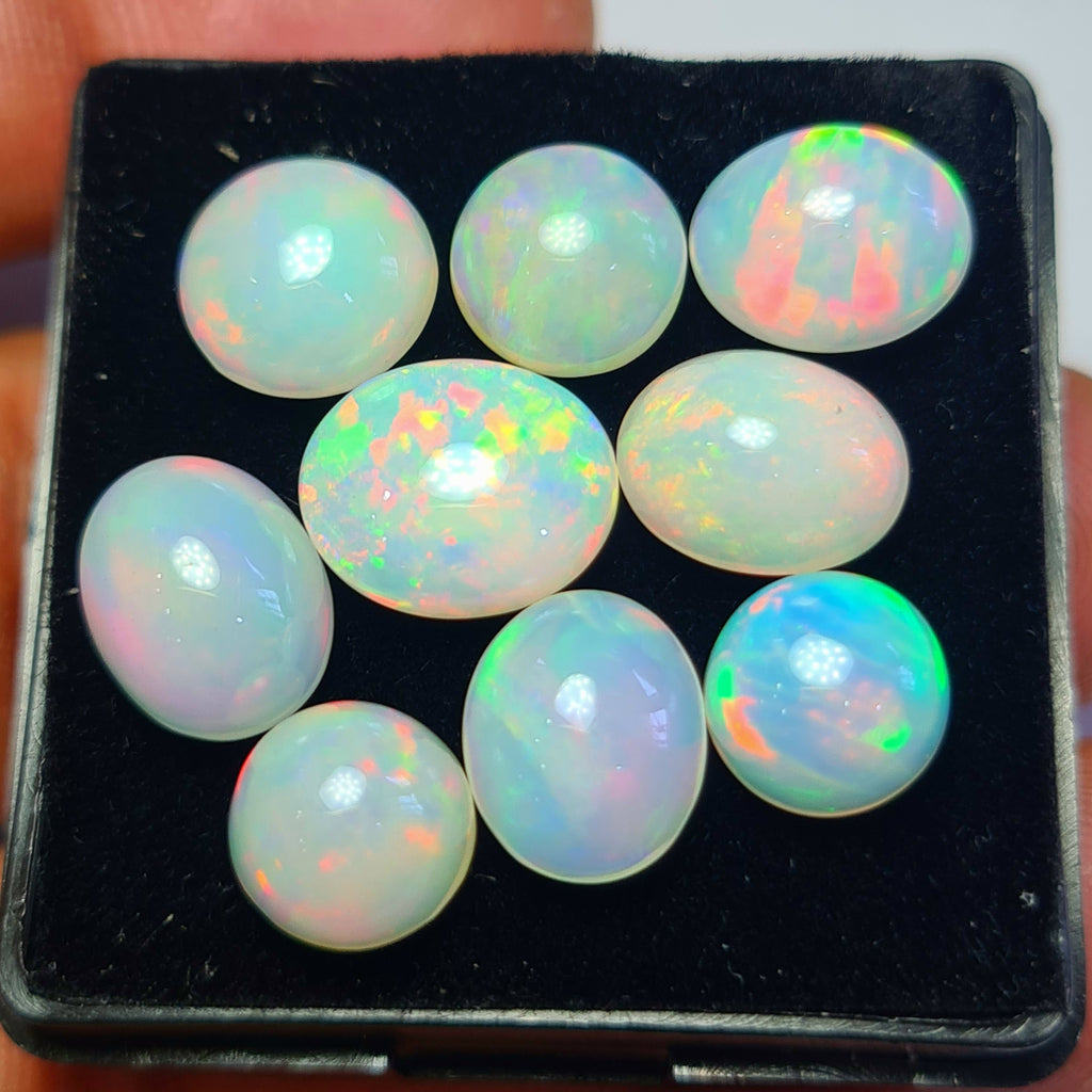 9 pcs of Natural Opal Mix Shape | 19.8Cts | 9mm to 12mm sizes