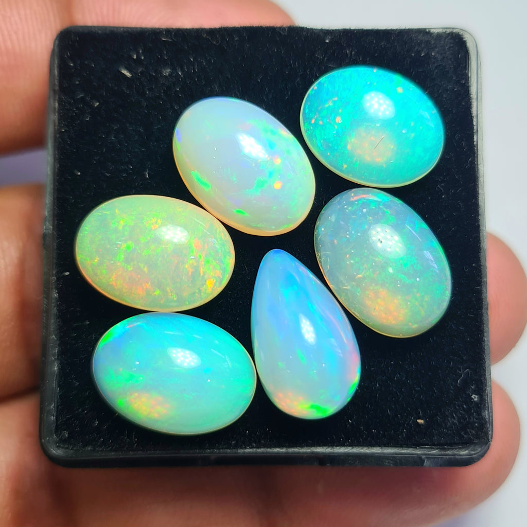 6 pcs of Natural Opal Mix Shape | 21Cts | 6mm to 14mm size