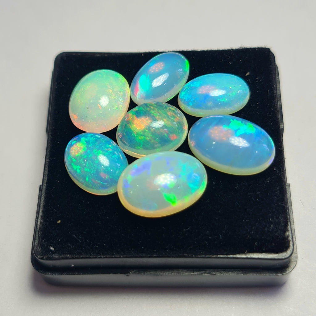 7 pcs of Natural Opal Oval Shape | 19.7Cts | 12mm to 14mm size