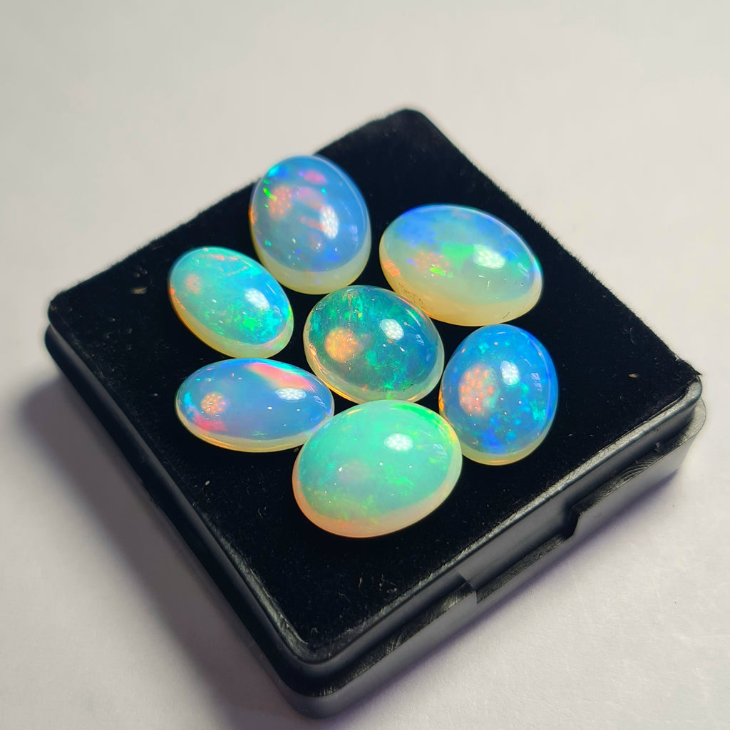 7 pcs of Natural Opal Oval Shape | 19.7Cts | 12mm to 14mm size