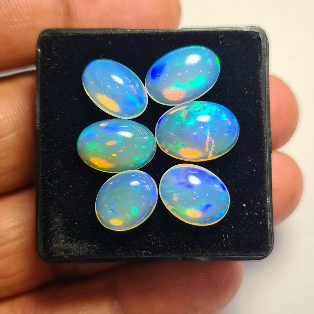 6 pcs of Natural Opal Oval Shape | 16Cts | 11mm to 14mm size
