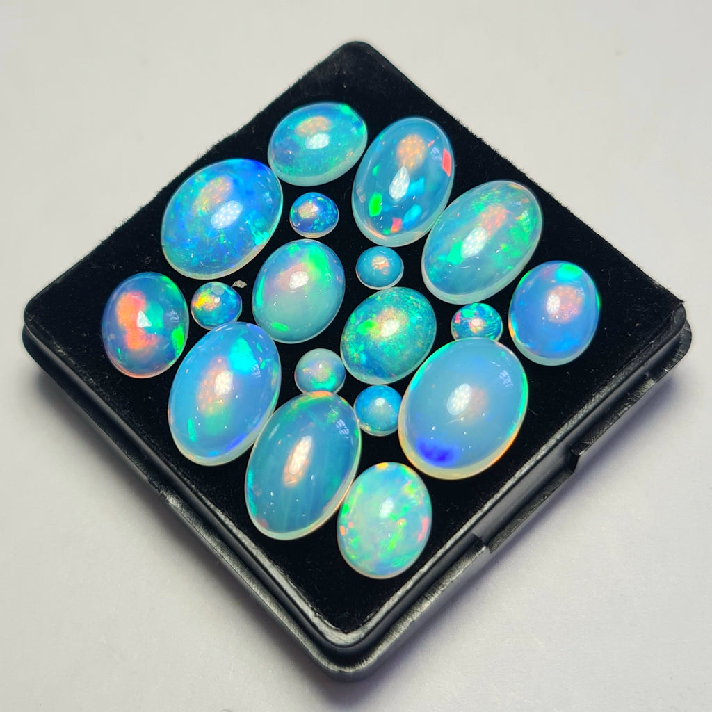 18 pcs of Natural Opal Mix Shape | 19.4Cts | 4mm to 12mm size