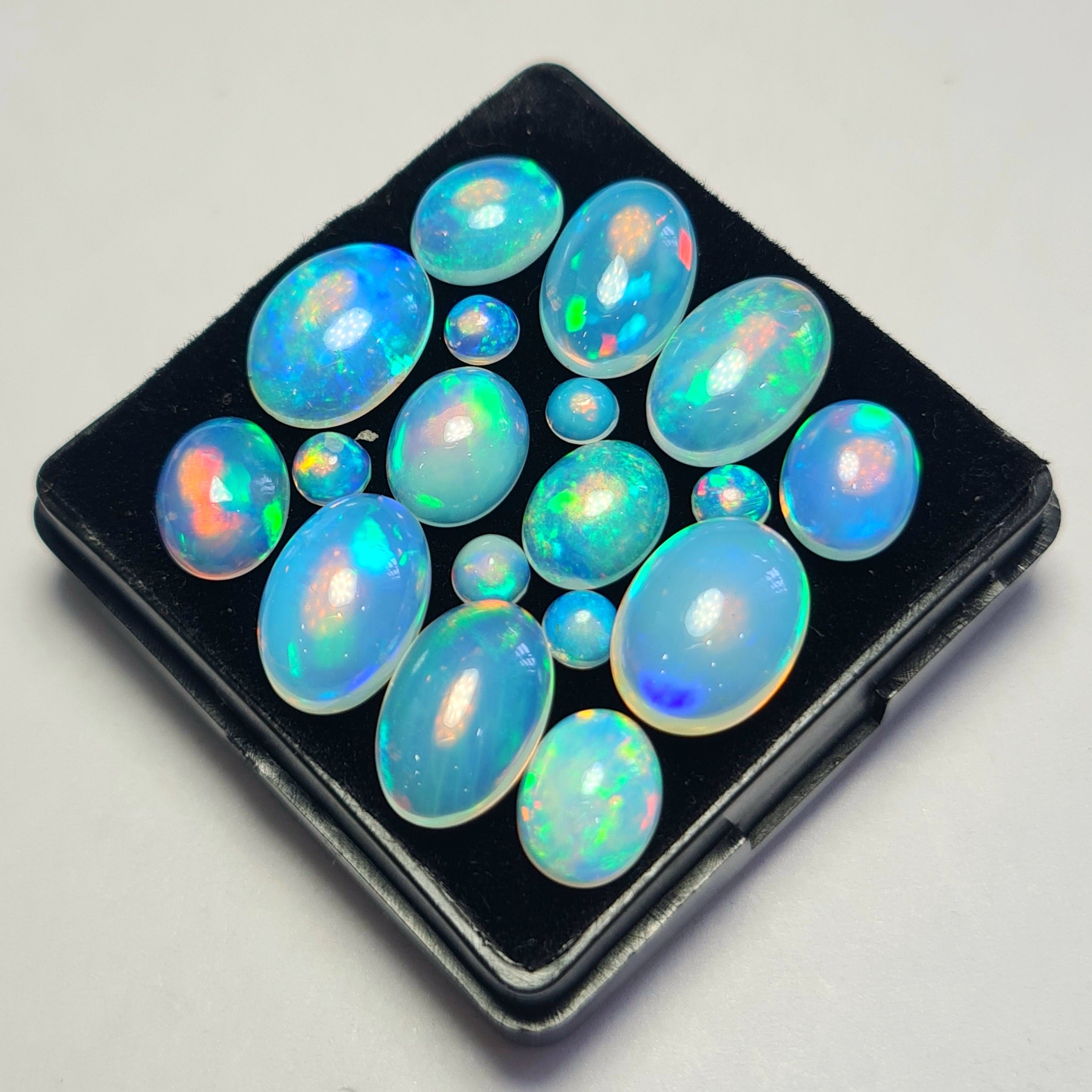 18 pcs of Natural Opal Mix Shape | 19.4Cts | 4mm to 12mm size