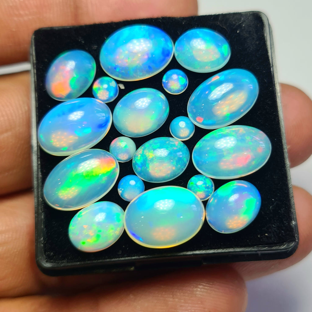 18 pcs of Natural Opal Mix Shape | 19.4Cts | 4mm to 12mm size