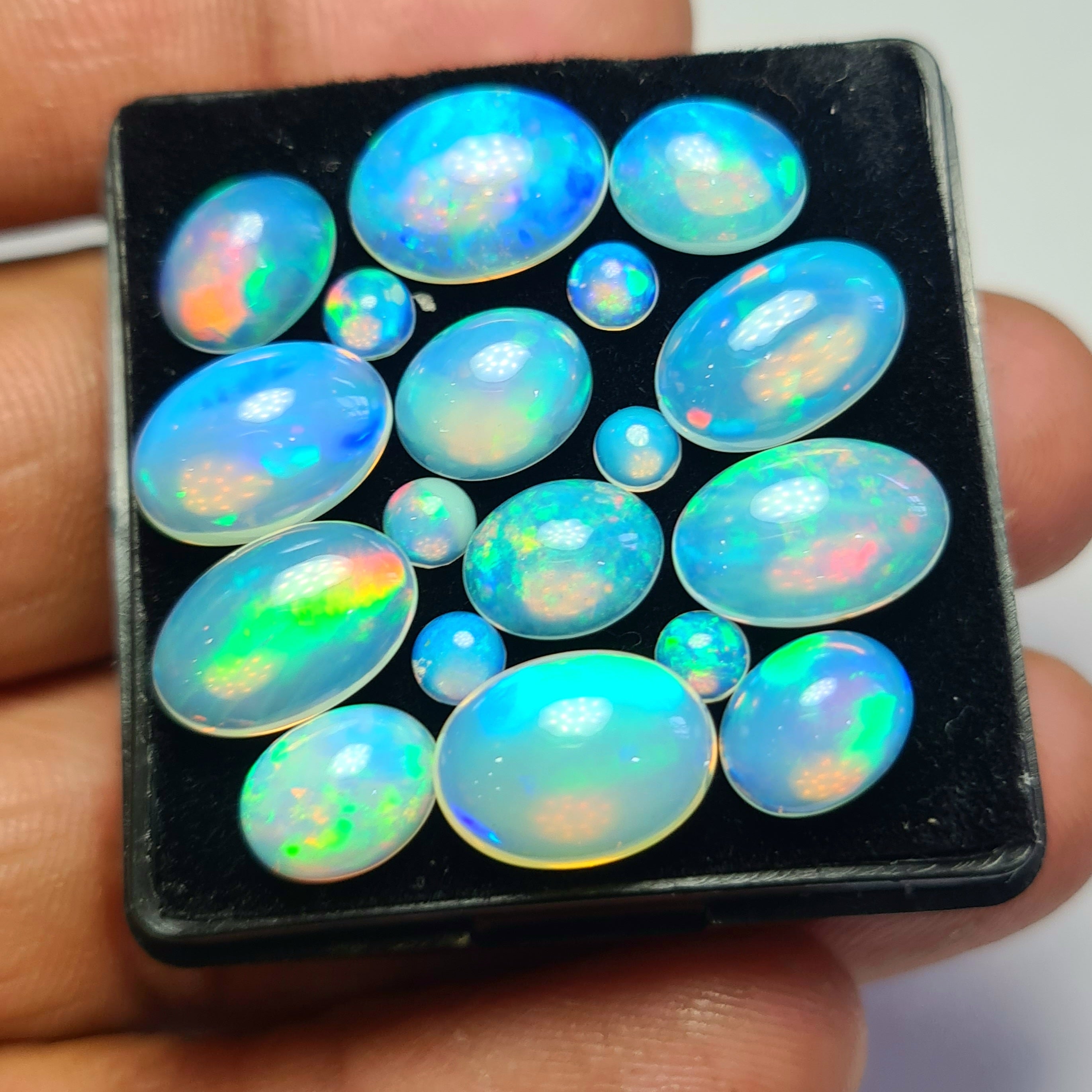18 pcs of Natural Opal Mix Shape | 19.4Cts | 4mm to 12mm size