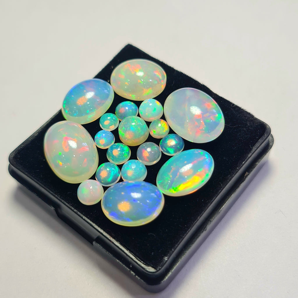 18 pcs of Natural Opal Mix  Shape | 22.2Cts | 4mm to 14mm size