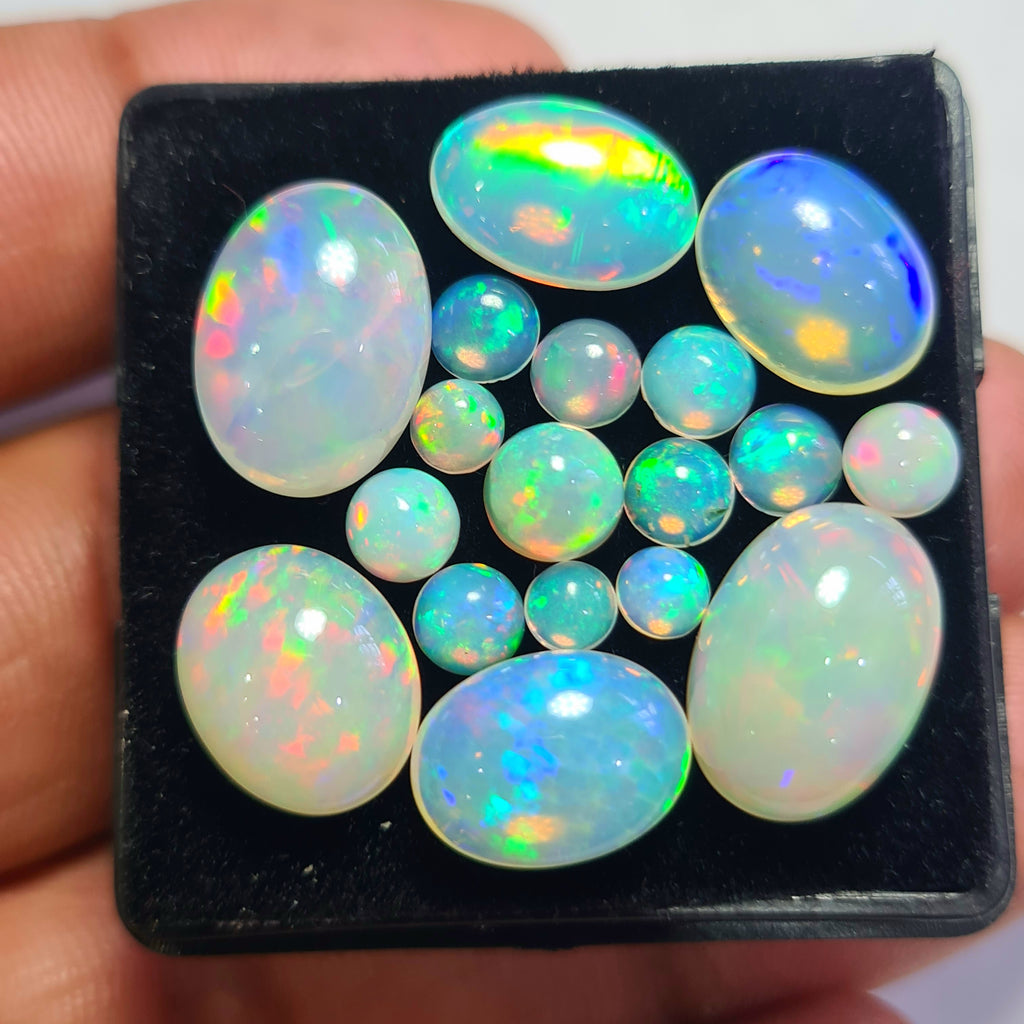 18 pcs of Natural Opal Mix  Shape | 22.2Cts | 4mm to 14mm size