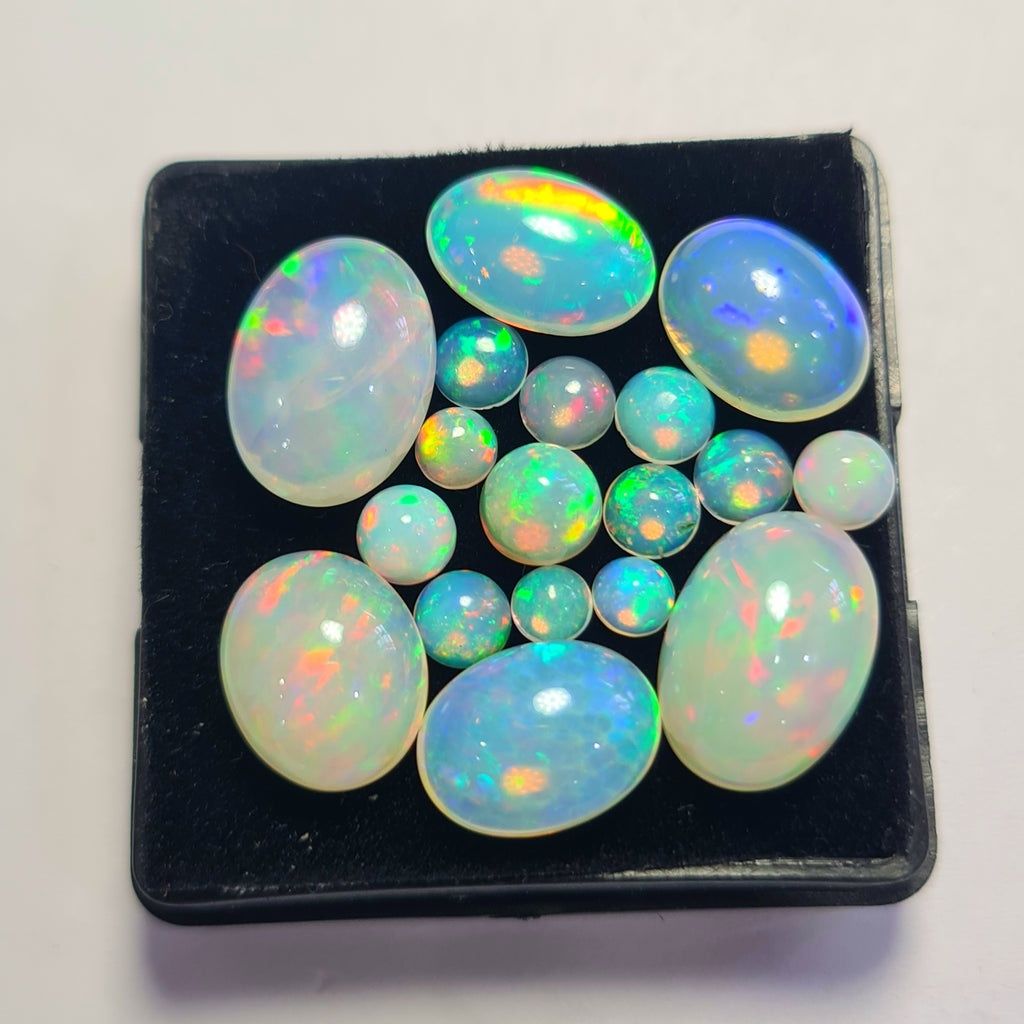 18 pcs of Natural Opal Mix  Shape | 22.2Cts | 4mm to 14mm size