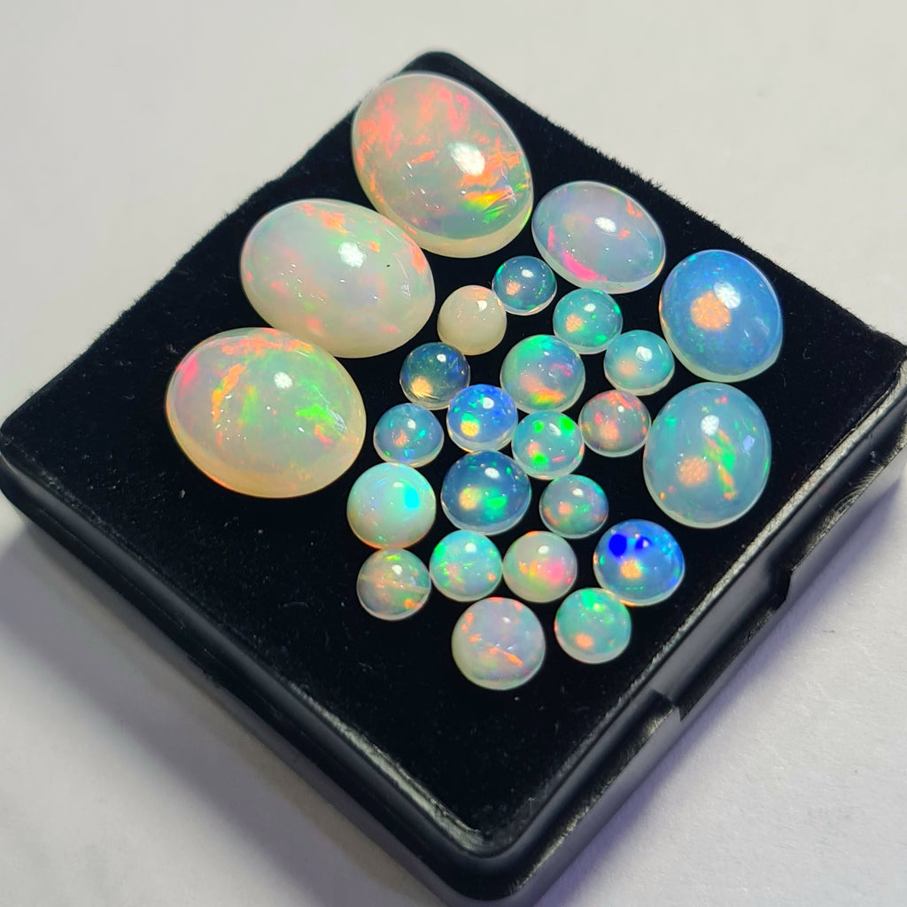 25 pcs of Natural Opal Mix  Shape | 15.5Cts | 4mm to 14mm size