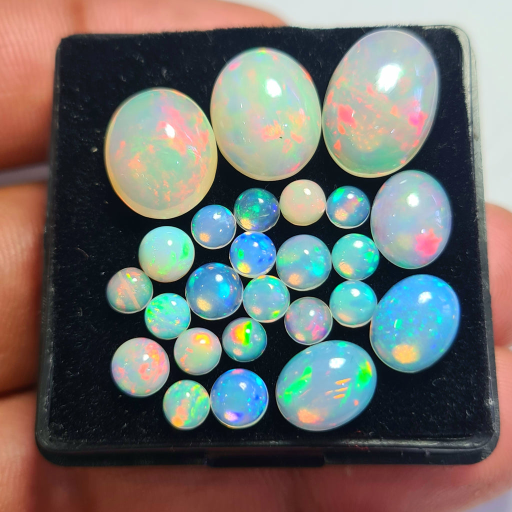 25 pcs of Natural Opal Mix  Shape | 15.5Cts | 4mm to 14mm size
