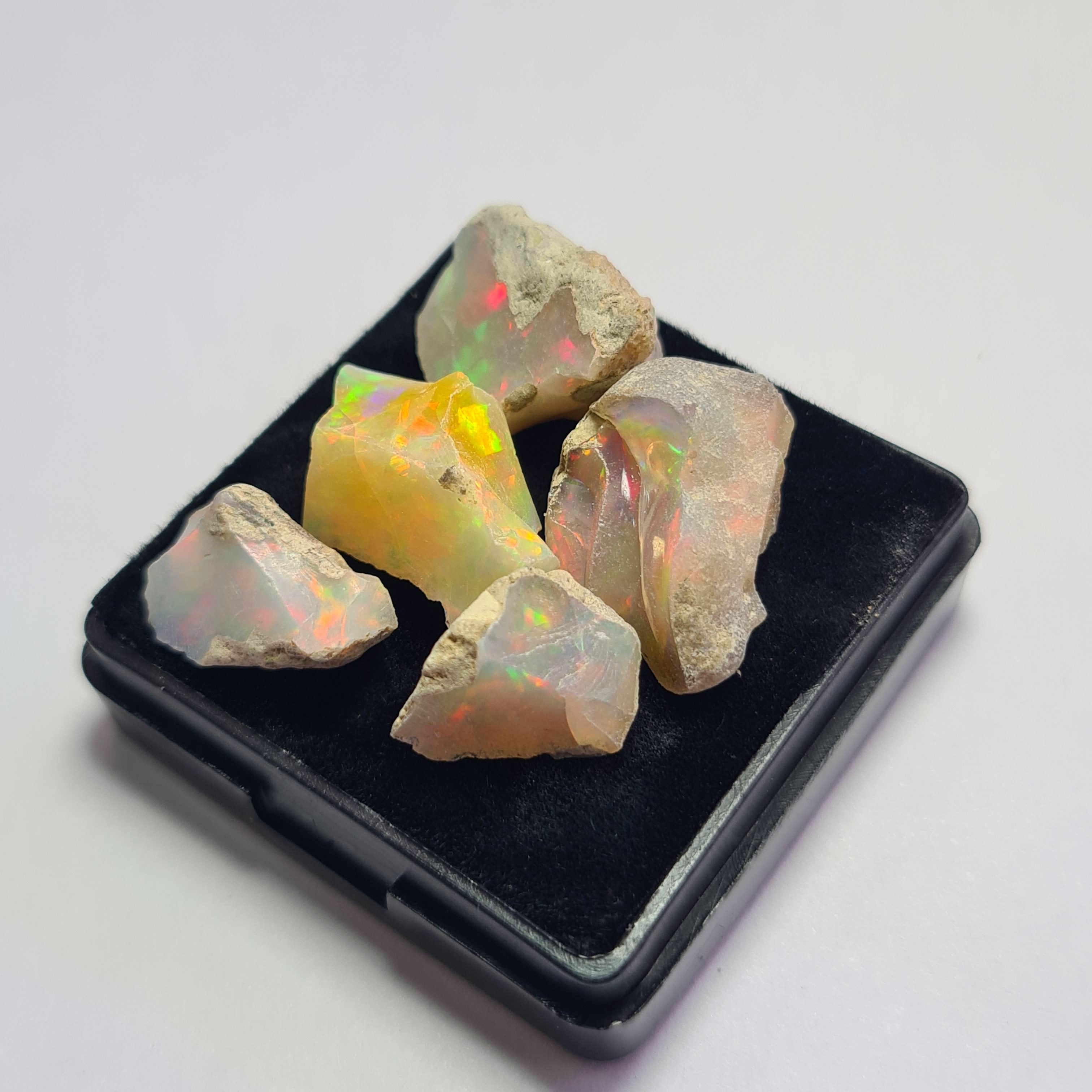 5 Pcs Natural Ethiopian  Opal Rough | Size: 15-20mm