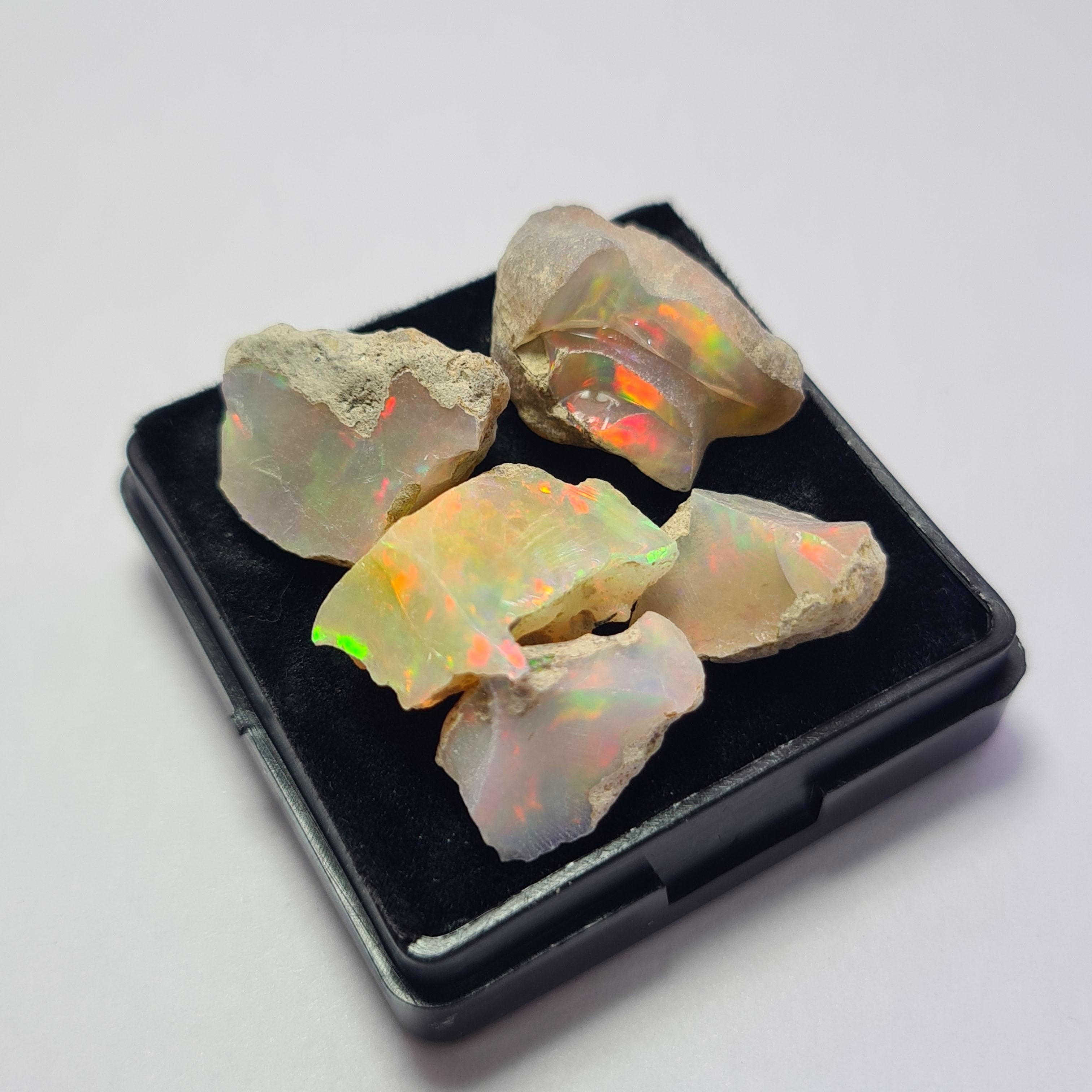 5 Pcs Natural Ethiopian  Opal Rough | Size: 15-20mm