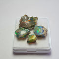 4 Pcs Natural Black Opal Rough | Size: 9-21mm