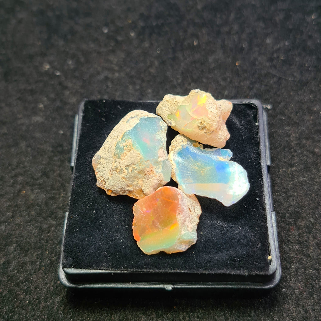 4 Pcs Natural Ethiopian  Opal Rough | Size: 14-20mm
