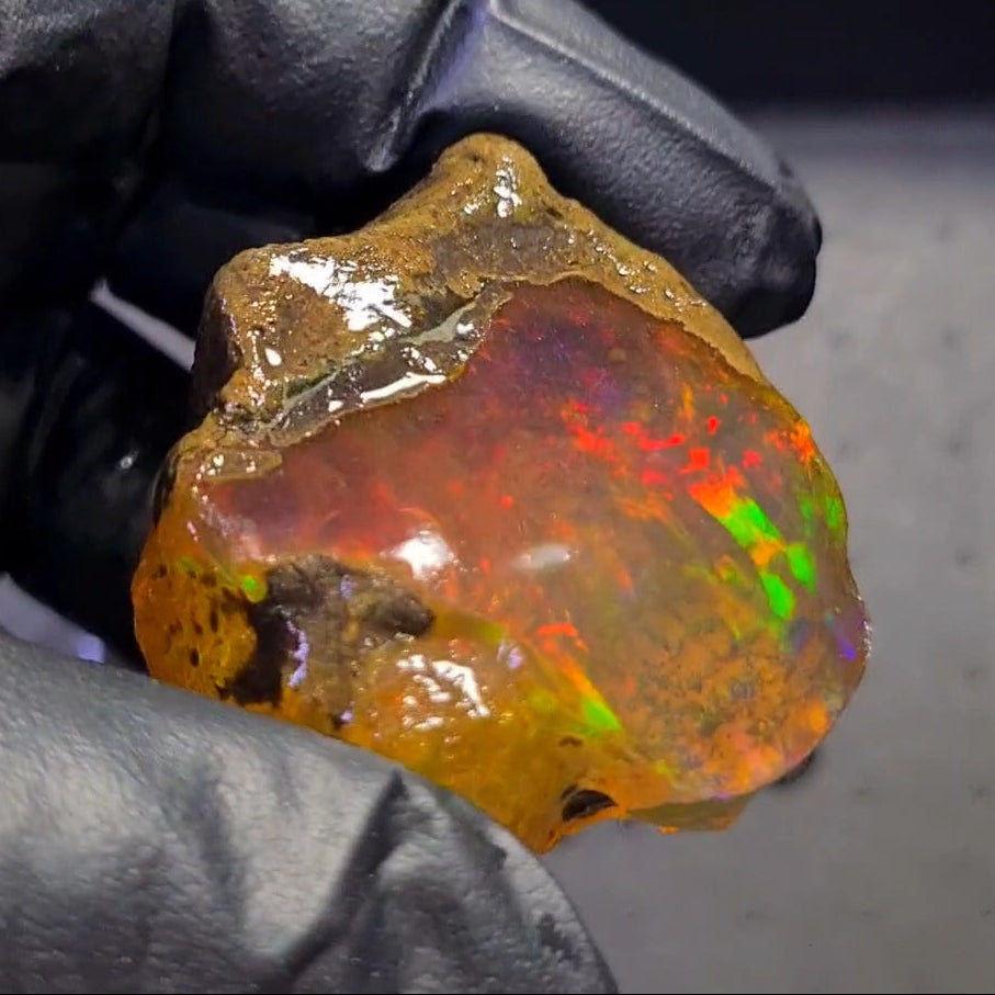 300 Carats | Ethiopian Water Opal Specimen grade | Brilliant play of colour| 50x40mm