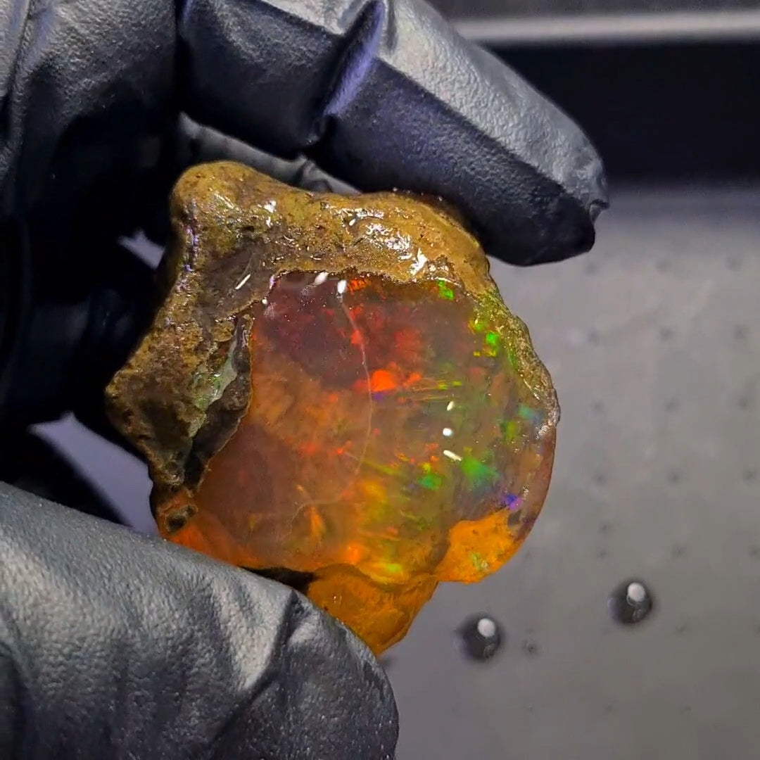 300 Carats | Ethiopian Water Opal Specimen grade | Brilliant play of colour| 50x40mm