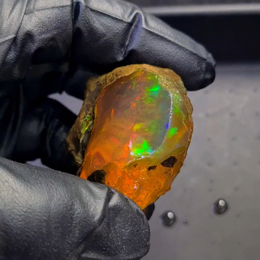 300 Carats | Ethiopian Water Opal Specimen grade | Brilliant play of colour| 50x40mm