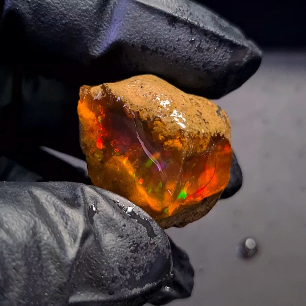 89 Carats | Ethiopian Water Opal Specimen grade | Brilliant play of colour| 32x26mm