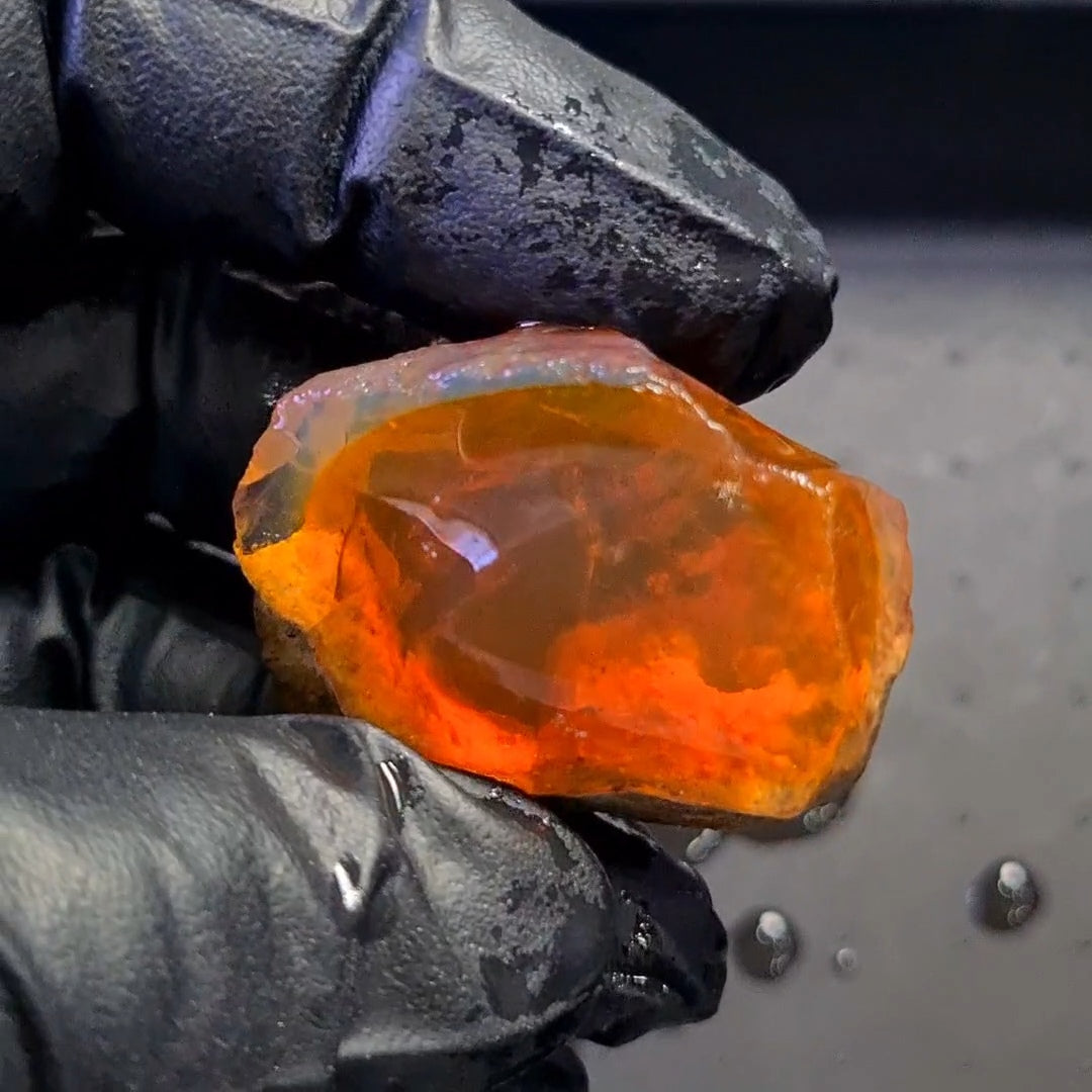 114 Carats | Ethiopian Water Opal Specimen grade | Brilliant play of colour| 40x32mm