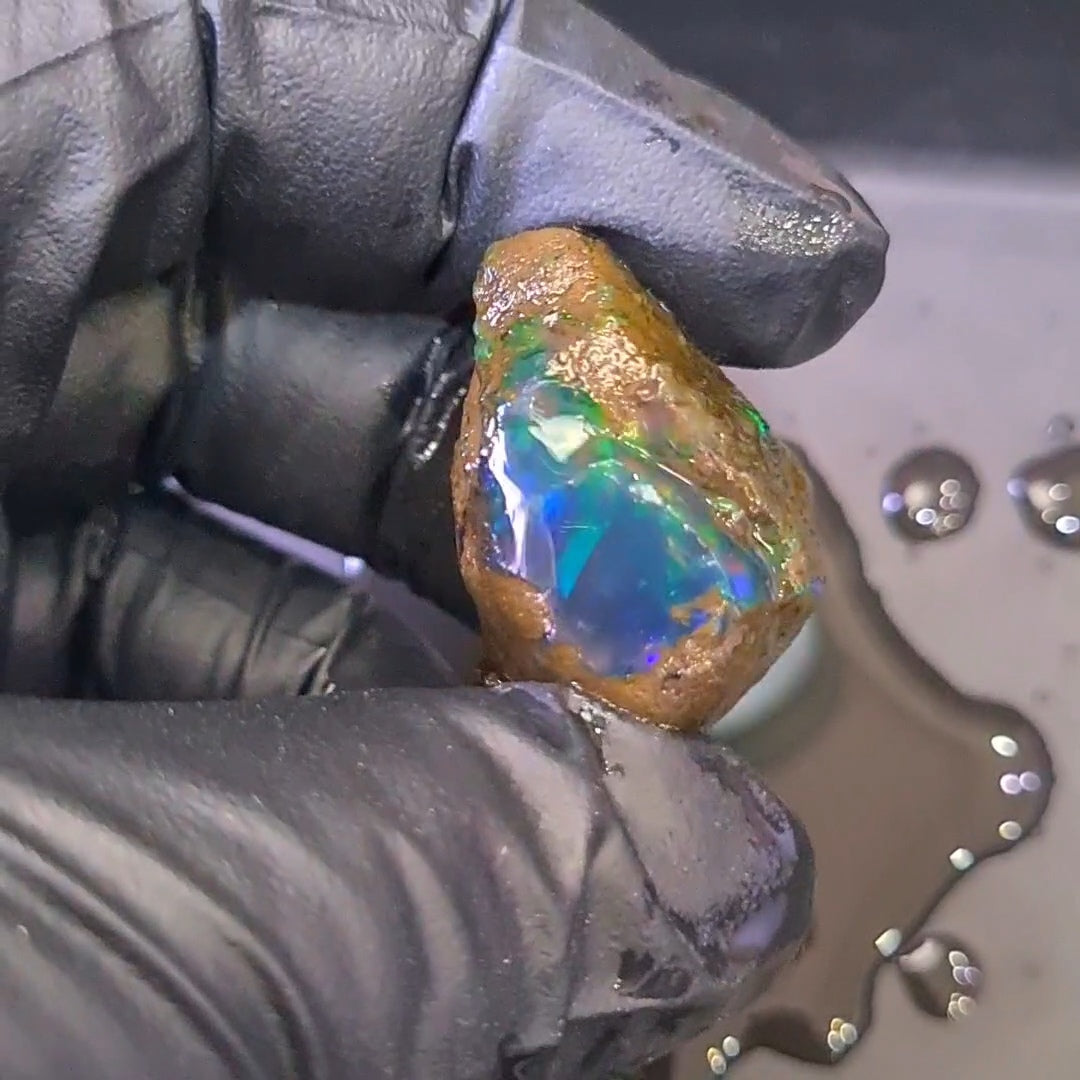 82 Carats | Ethiopian Water Opal Specimen grade | Brilliant play of colour| 33x24mm