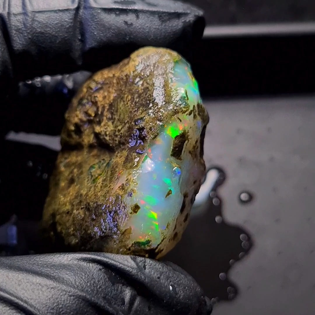 392 Carats | Ethiopian Jumbo Water Opal Specimen grade | Brilliant play of colour| 57x47mm