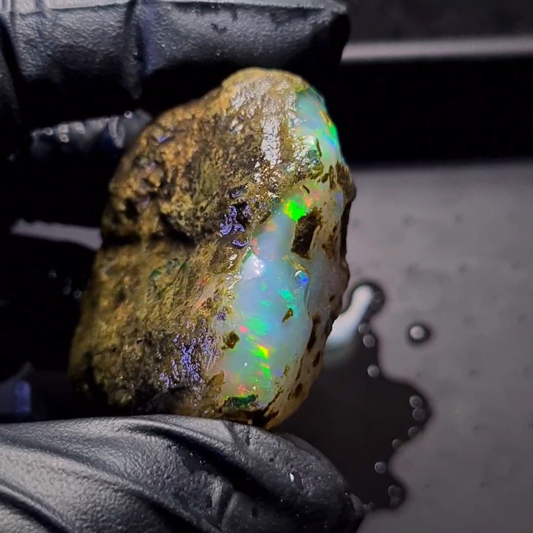 392 Carats | Ethiopian Jumbo Water Opal Specimen grade | Brilliant play of colour| 57x47mm