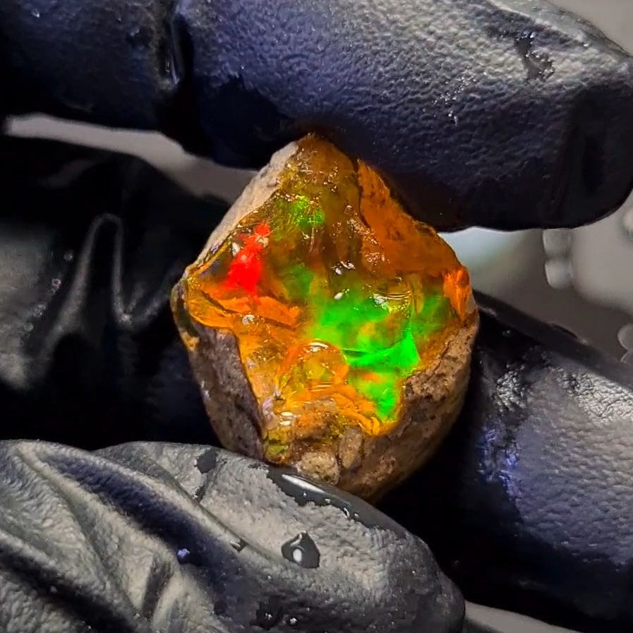30 Carats | Ethiopian Water Opal Specimen grade | Brilliant play of colour| 28x20mm