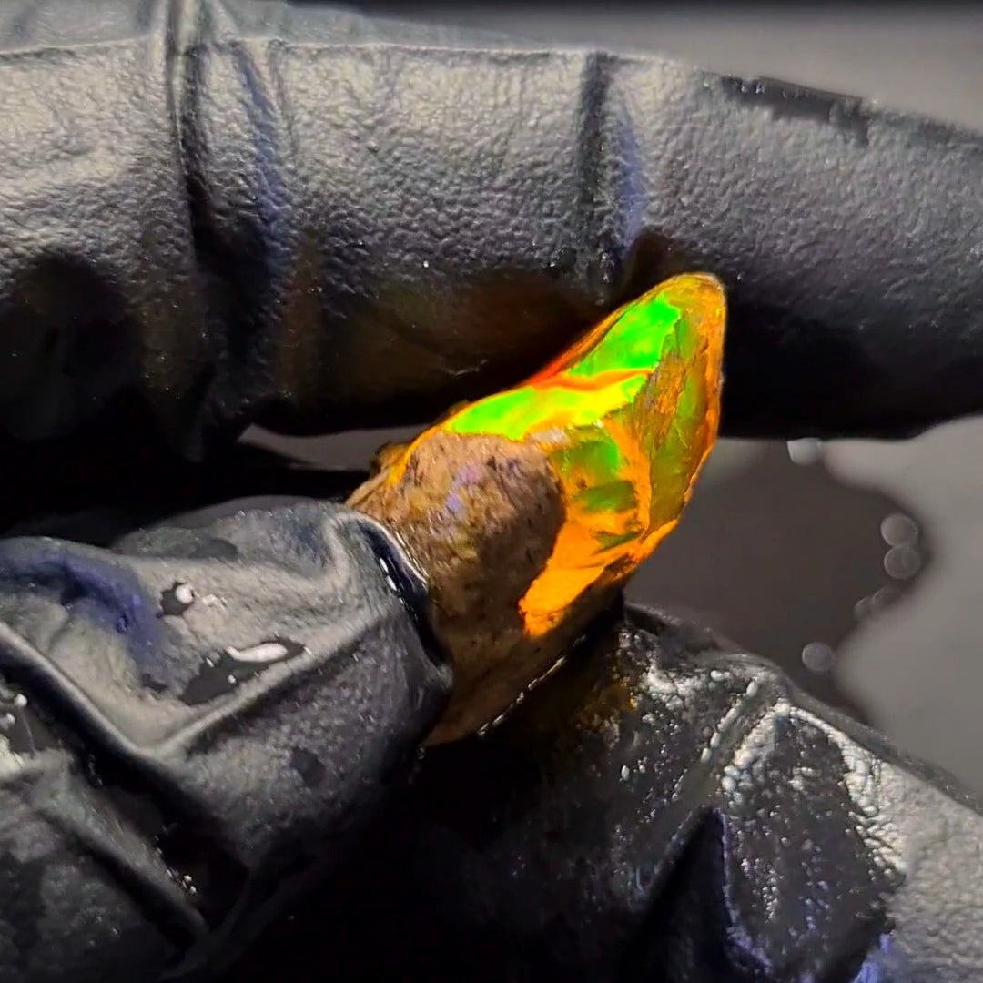 30 Carats | Ethiopian Water Opal Specimen grade | Brilliant play of colour| 28x20mm