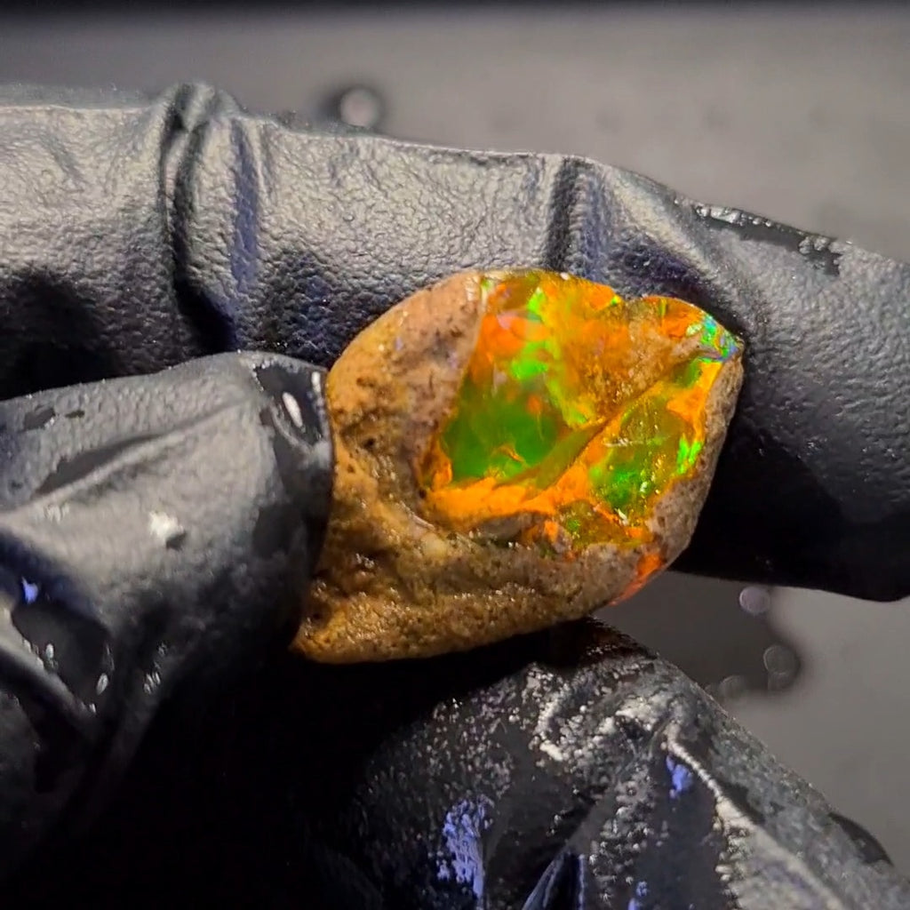 30 Carats | Ethiopian Water Opal Specimen grade | Brilliant play of colour| 28x20mm
