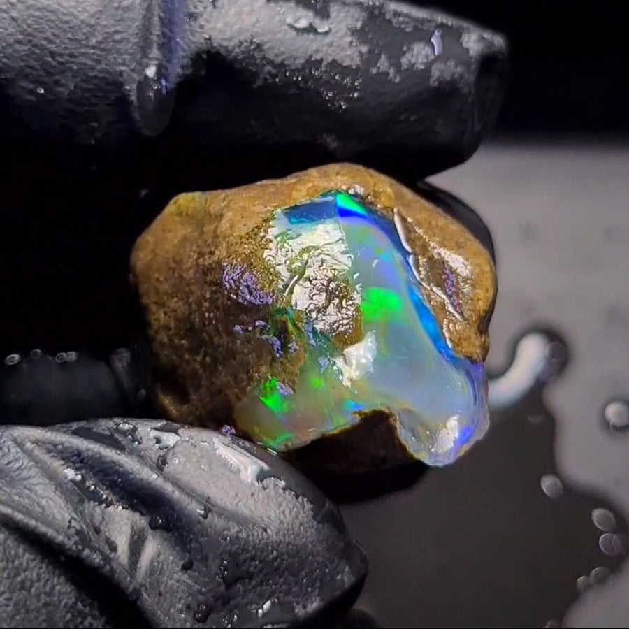 108 Carats | Ethiopian Water Opal Specimen grade | Brilliant play of colour| 36x27mm