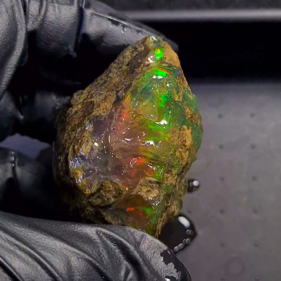 428 Carats | Ethiopian Jumbo Water Opal Specimen grade | Brilliant play of colour| 64x40mm
