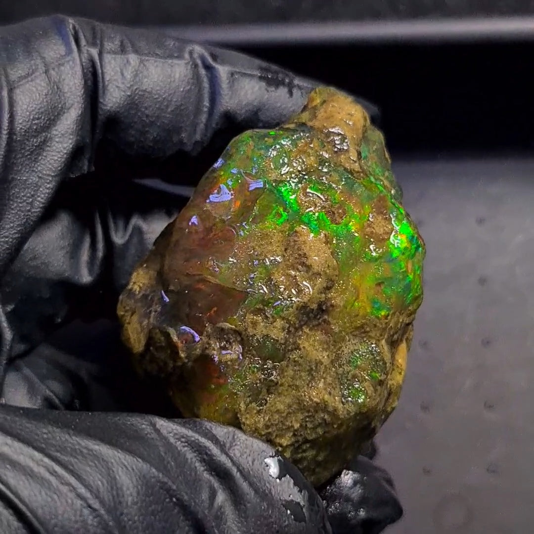428 Carats | Ethiopian Jumbo Water Opal Specimen grade | Brilliant play of colour| 64x40mm
