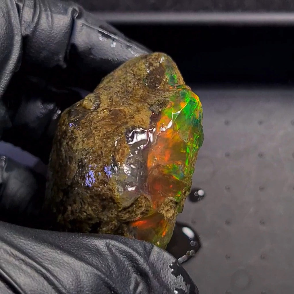 428 Carats | Ethiopian Jumbo Water Opal Specimen grade | Brilliant play of colour| 64x40mm