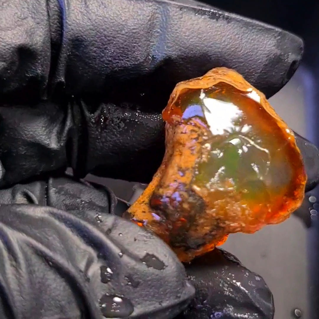 100 Carats | Ethiopian Water Opal Specimen grade | Brilliant play of colour| 37x31mm