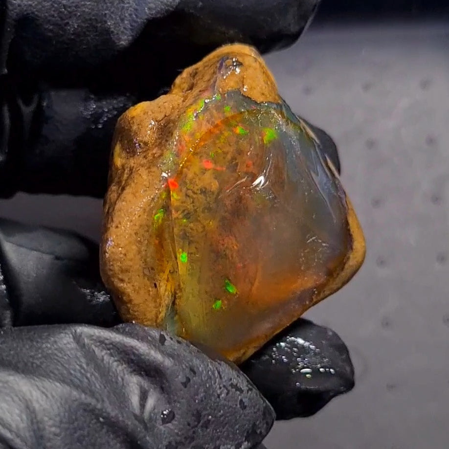169 Carats | Ethiopian Water Opal Specimen grade | Brilliant play of colour| 47x36mm