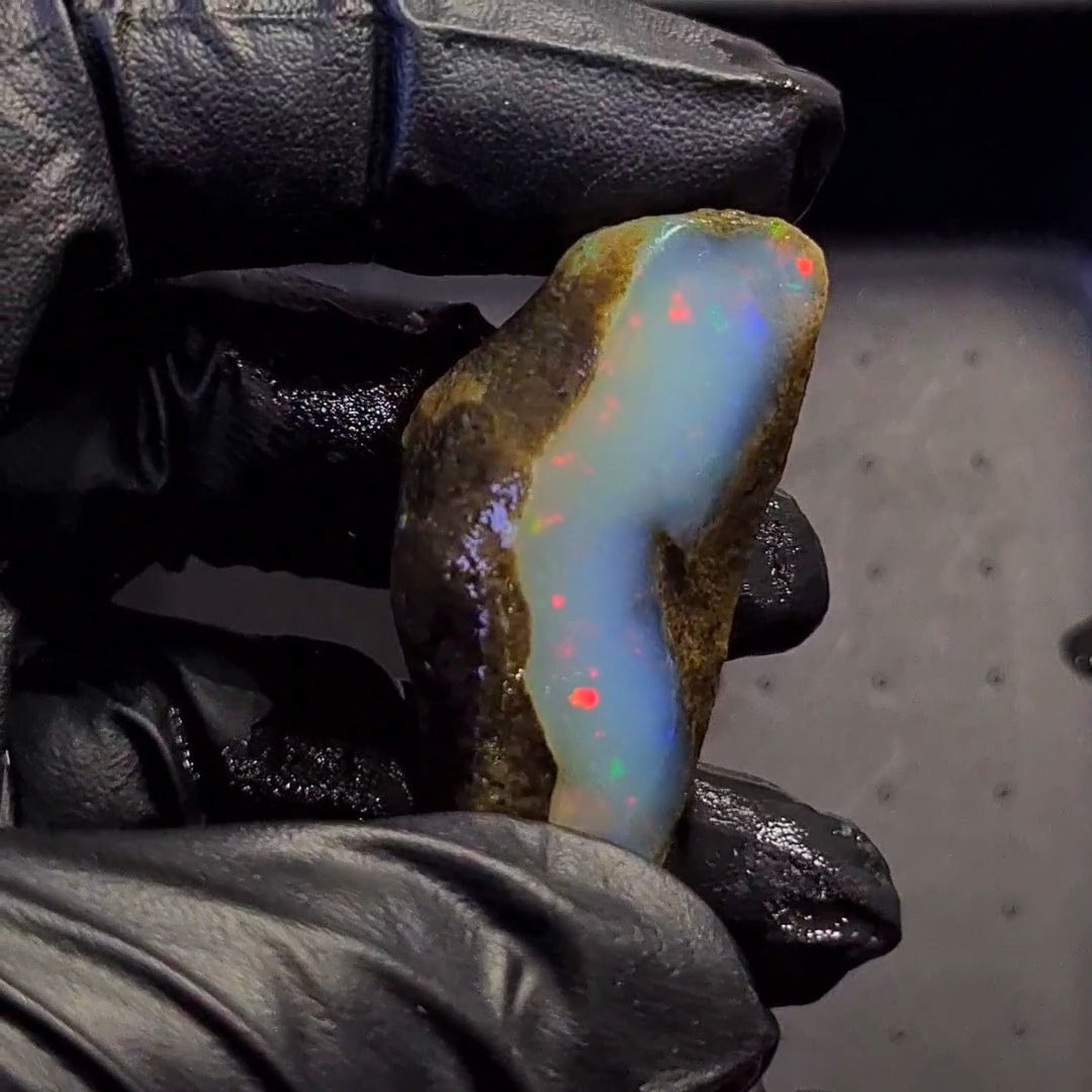 111Carats | Ethiopian Water Opal Specimen grade | Brilliant play of colour| 49x25mm