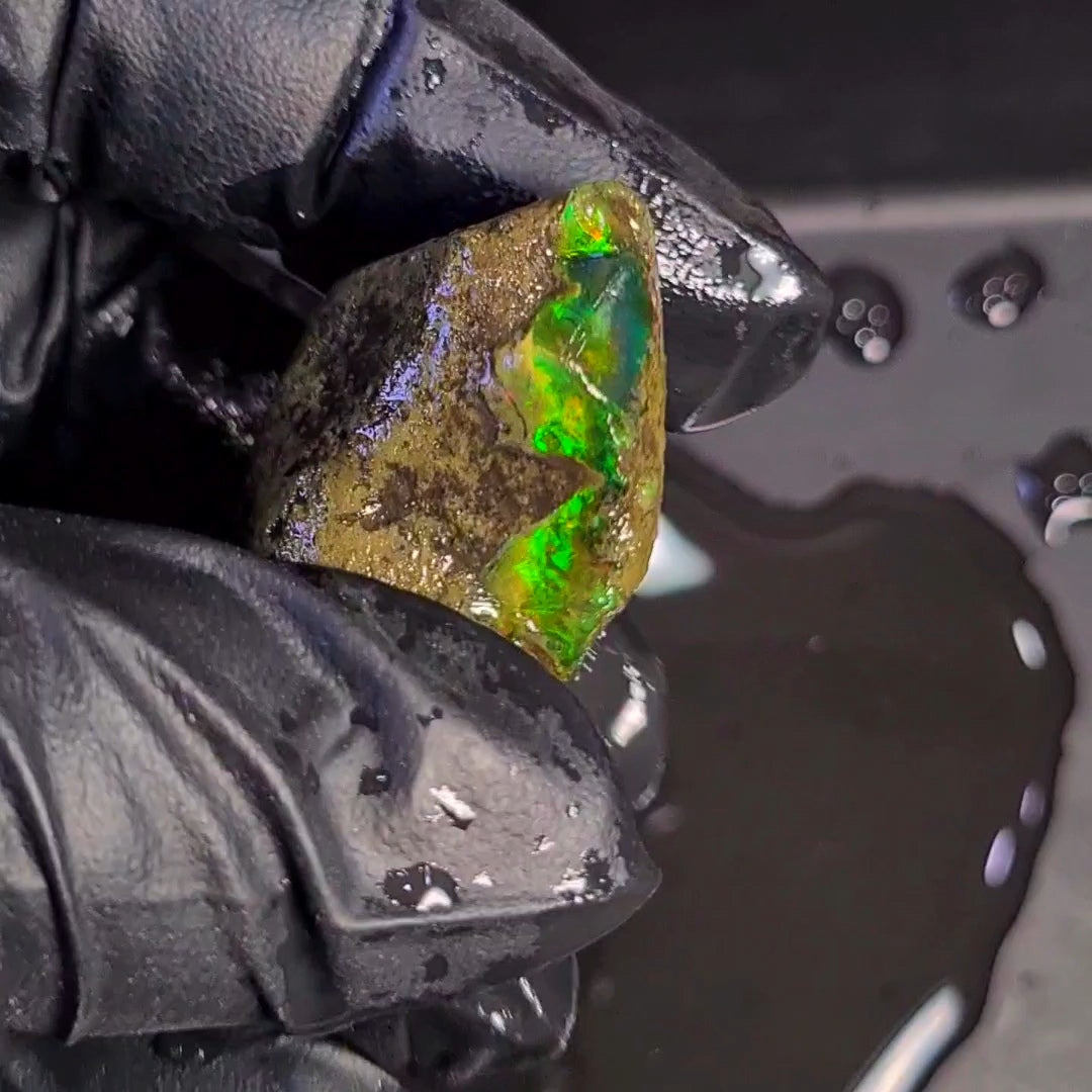 83Carats | Ethiopian Water Opal Specimen grade | Brilliant play of colour| 36x25mm