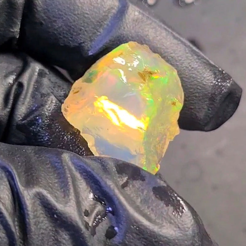 38Carats | Ethiopian Water Opal Specimen grade | Brilliant play of colour| 28x23mm