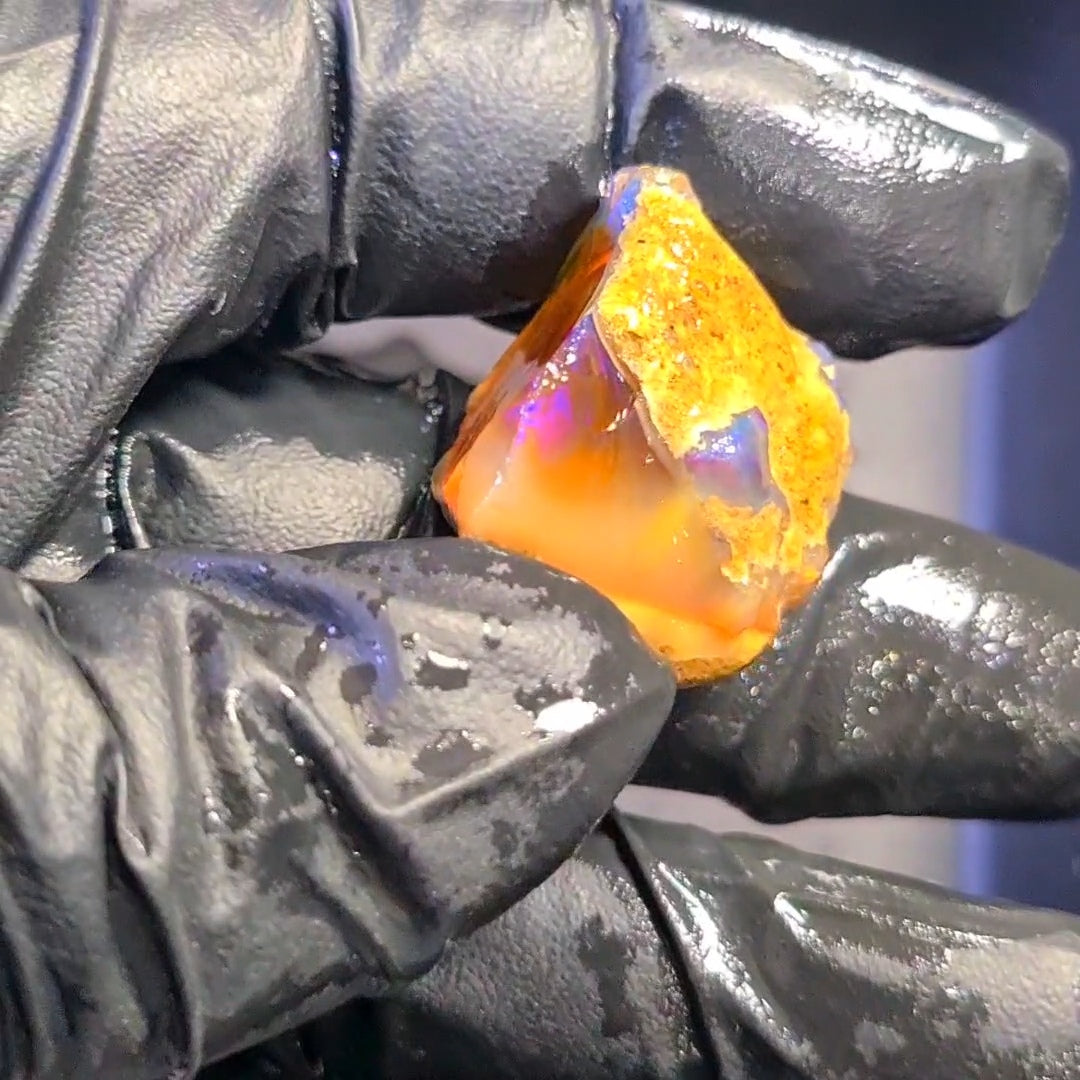75Carats | Ethiopian Water Opal Specimen grade | Brilliant play of colour| 30x23mm