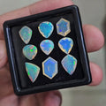 9 Pcs Natural Ethiopian Opal Faceted | Teardrop & Fancy | 8-12mm| With Box